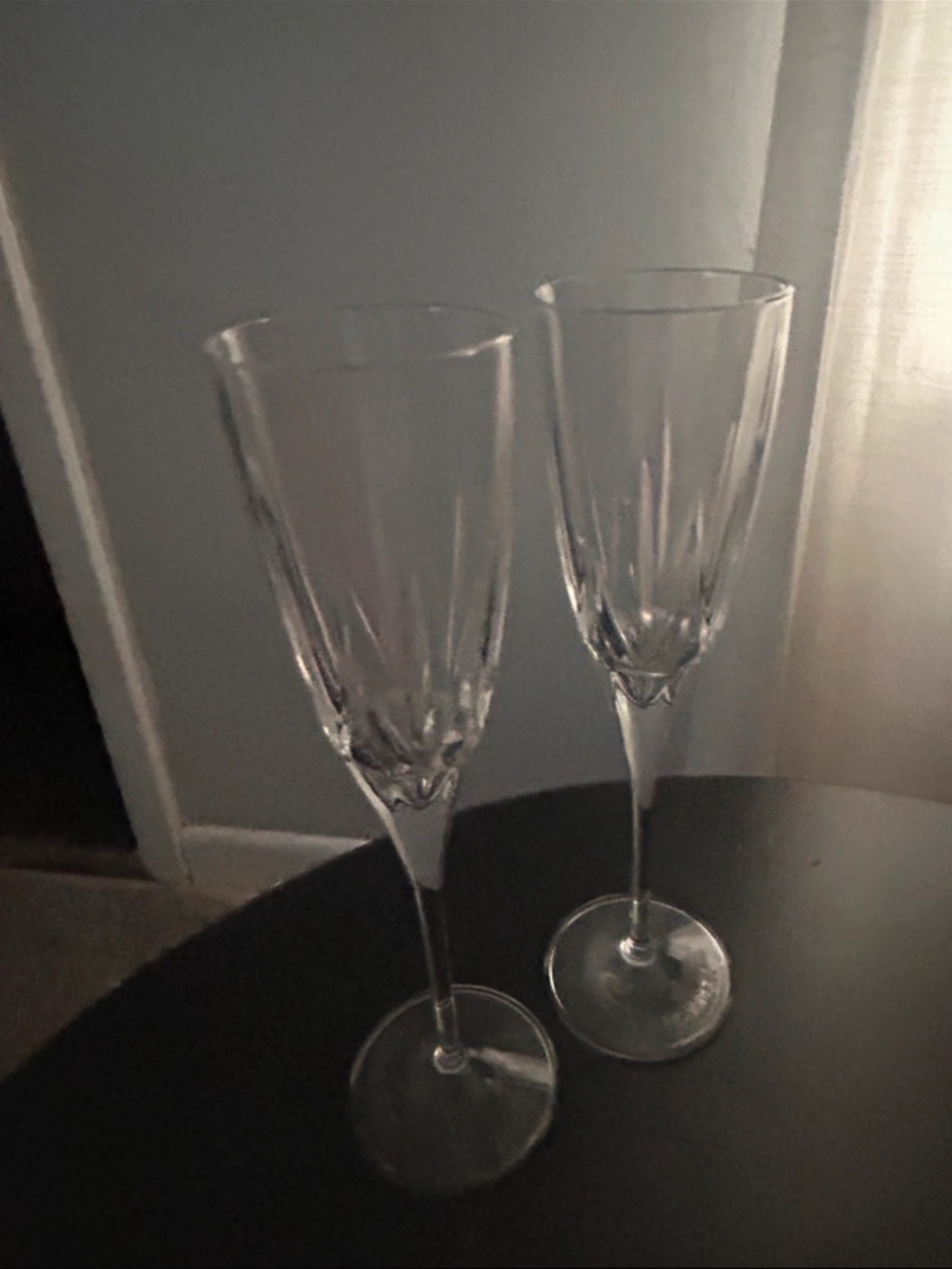 Crystal Clear Champagne Flutes - Set of 2